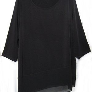 CALVIN KLEIN Black Tunic Plus Size OX